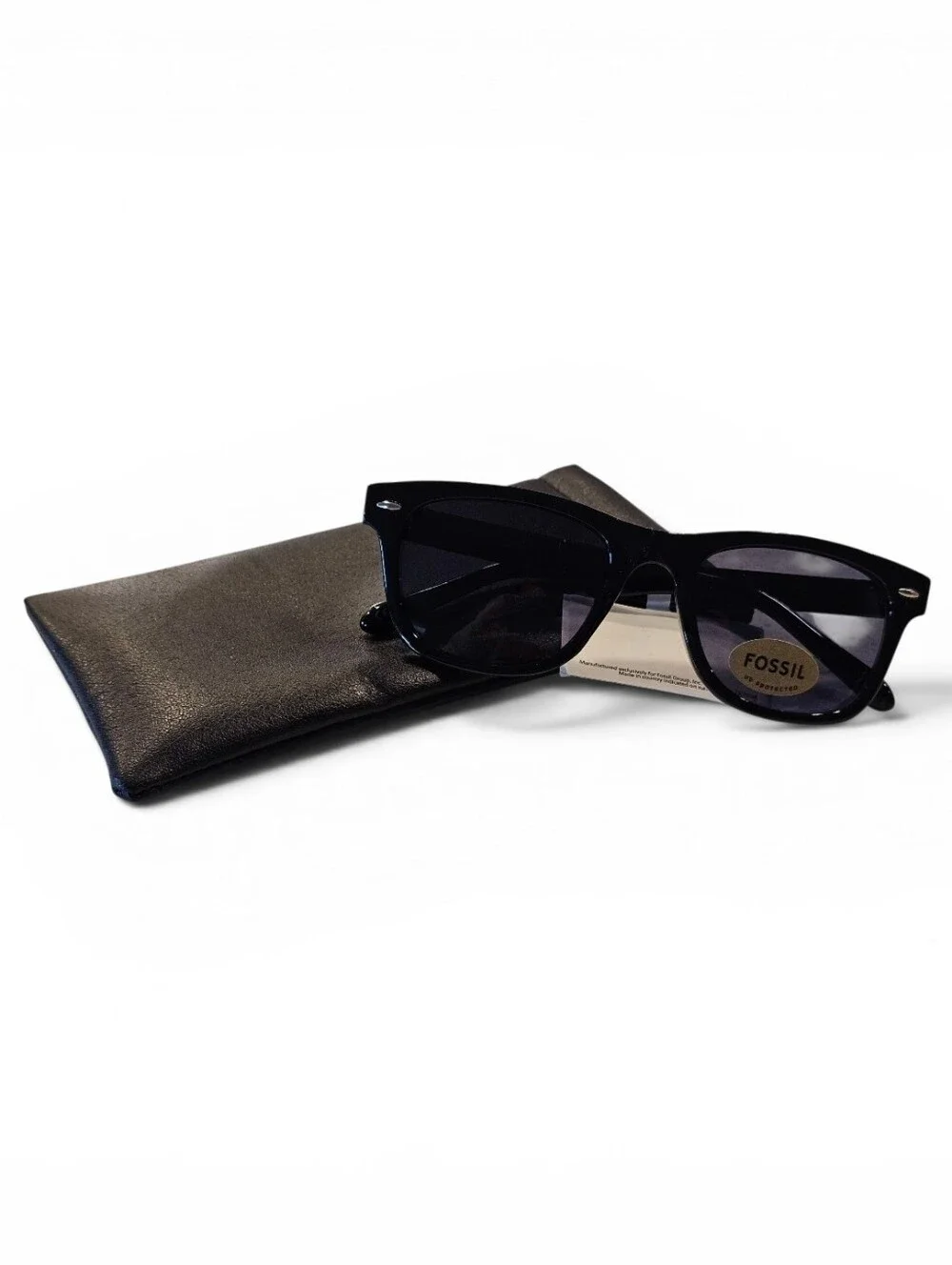 Fossil Black Sunglasses with Dark Smoke Lenses, New!